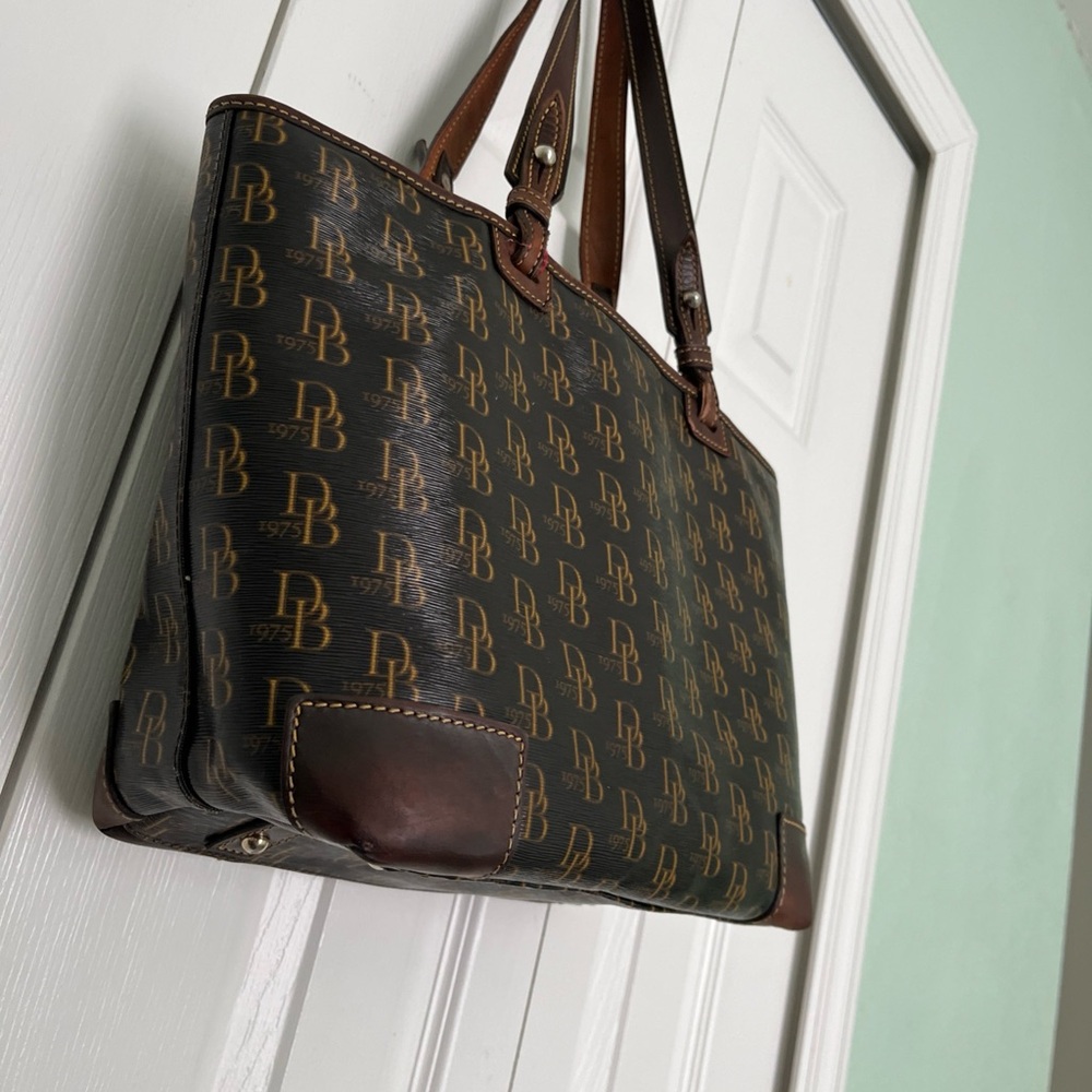Donney & Bourke Brown Designer Tote Bag vintage - Picture 8 of 10